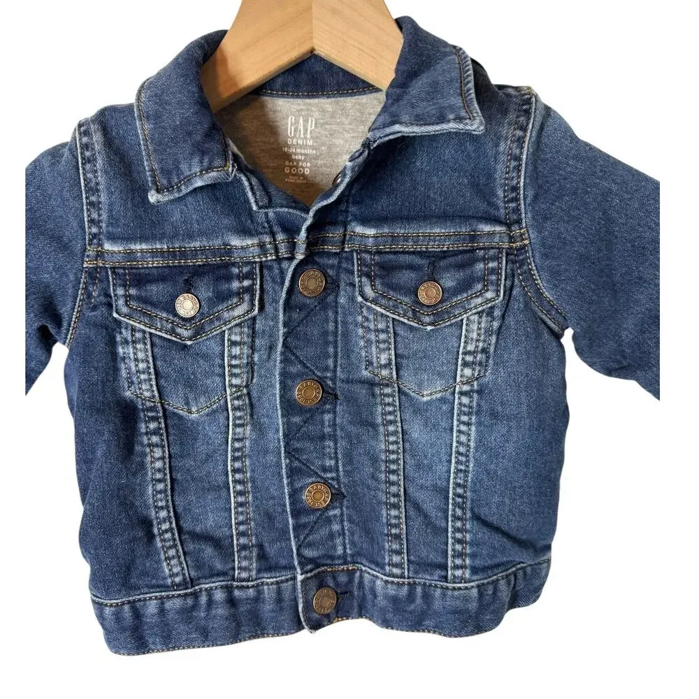 Gap Kids Denim Jacket 18–24 Months Blue Jean Trucker Style